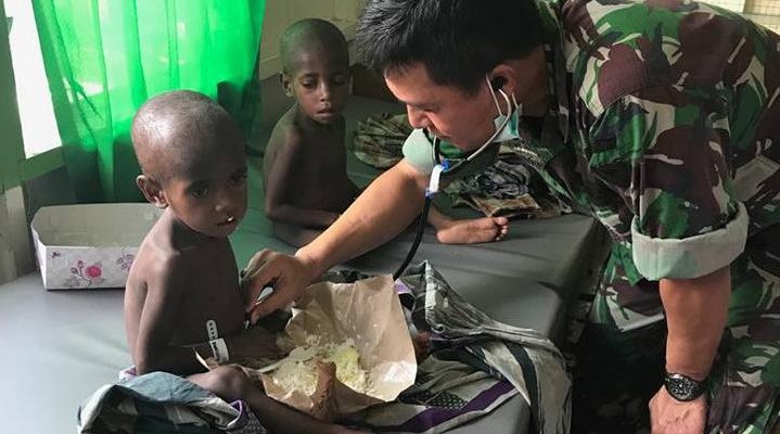 Militer Dukung Kemenkes Atasi Gizi Buruk dan Campak di Papua